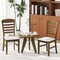 Costway Wood Dining Chairs Set of 2/4 Fabric Upholstered Side Chairs with Rubber Wood Frame